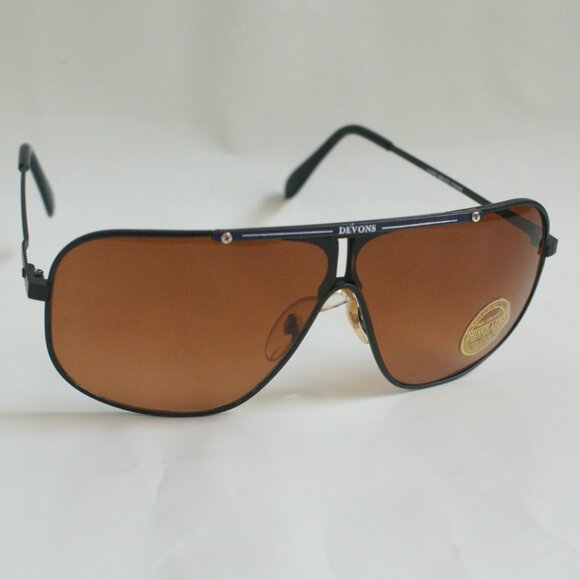 NWT TruVintage 90's Navigator style w/ Copper lens tech "De'Vons" logo Sunglass - Picture 5 of 5